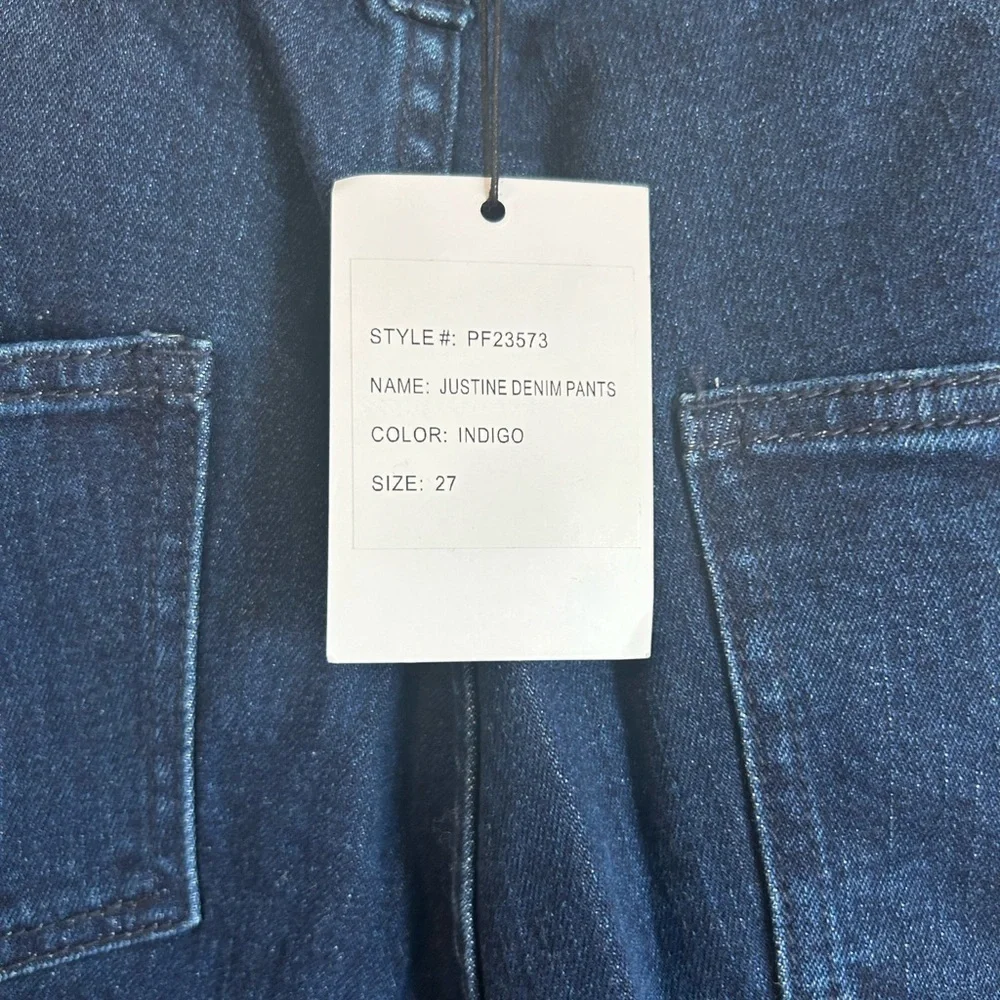 NWT GENERATION LOVE Justine Straight Leg Denim Pants Silvertone Buttons
